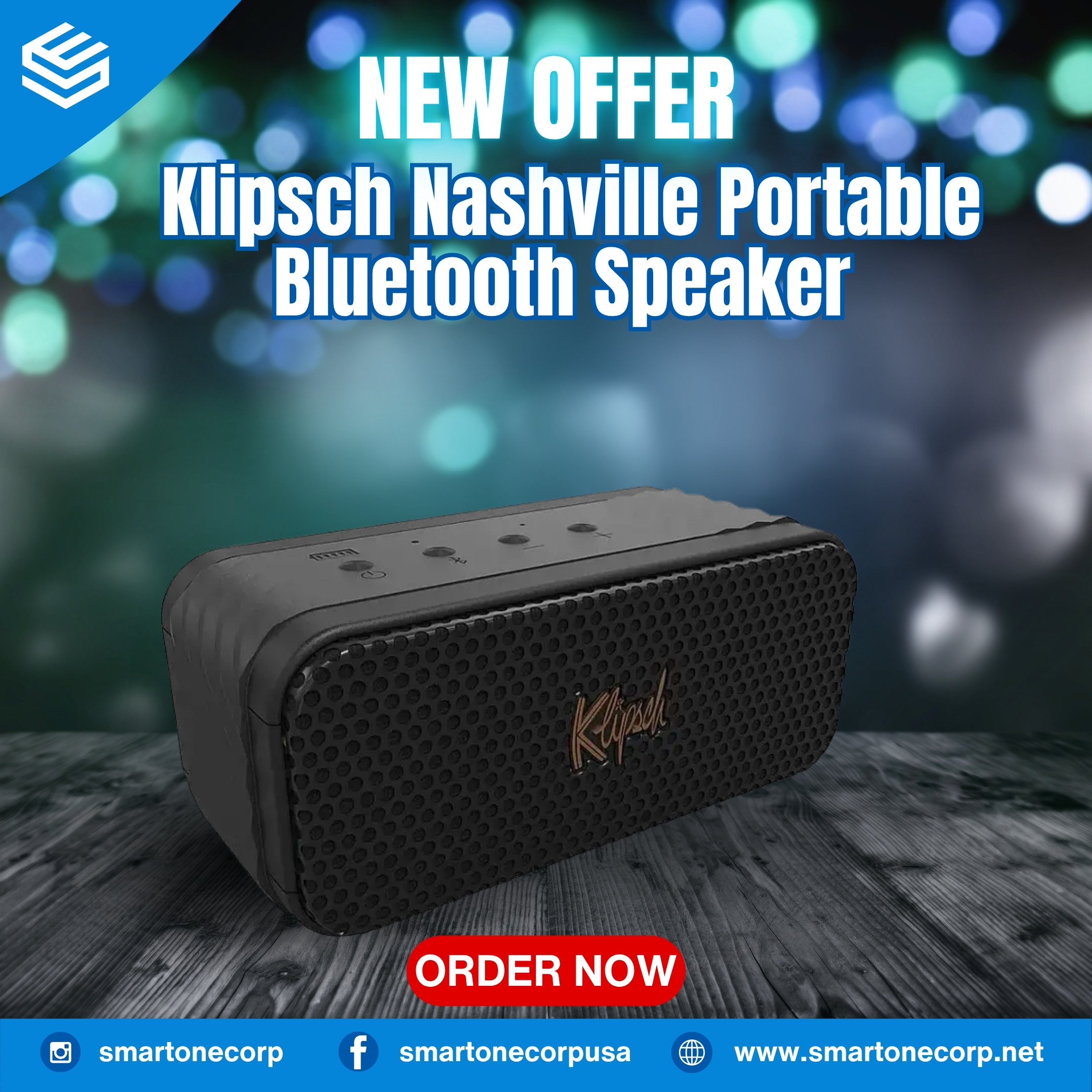 Home 12 Klipsch - Nashville Portable Bluetooth Speaker