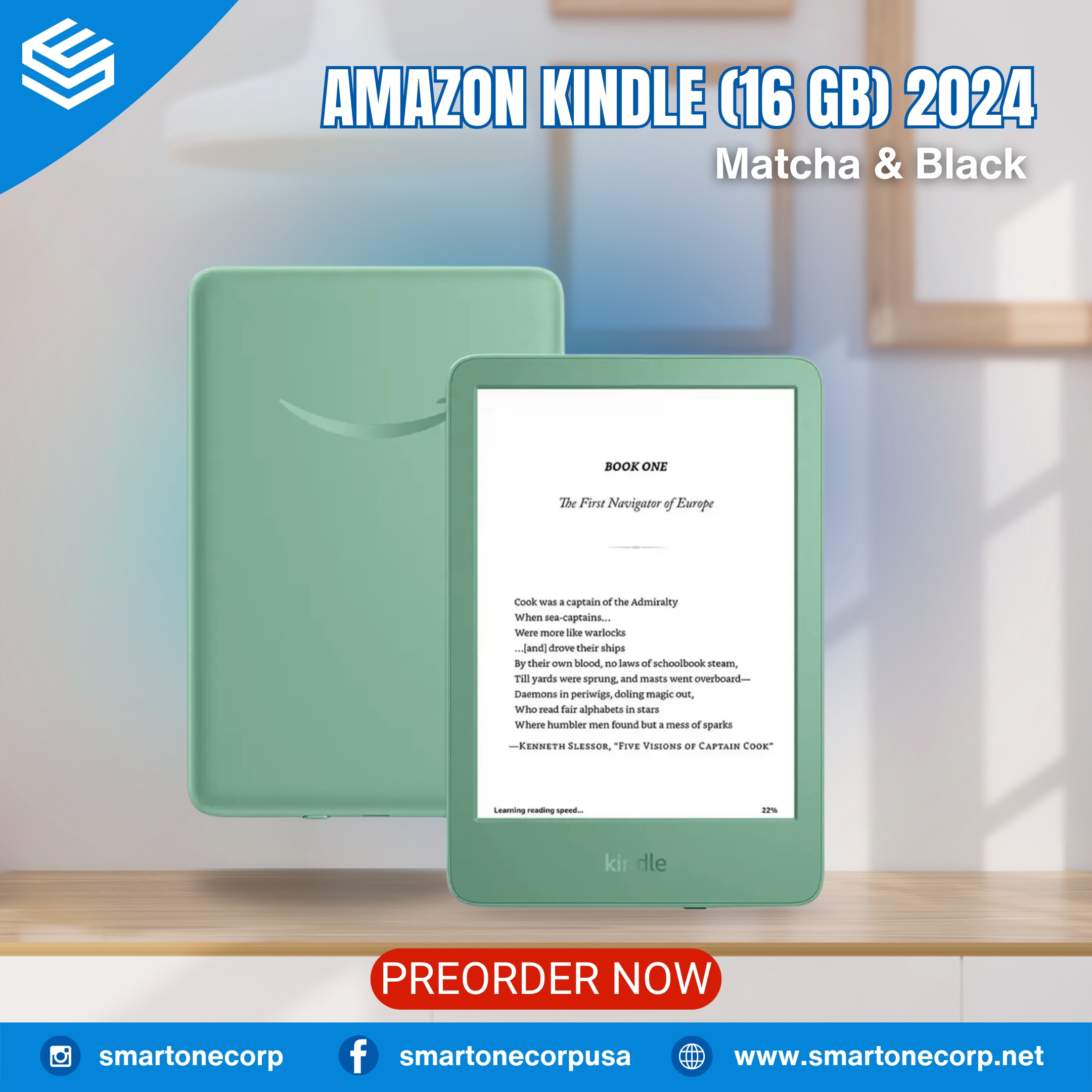 Amazon - Kindle (16 GB) - 2024 - Matcha & Black