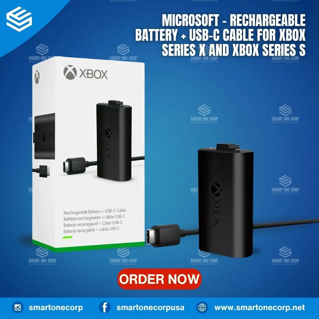 Inicio 13 MICROSOFT RECHARGEABLE BATTERY + USB-C CABLE FOR XBOX SERIES X AND XBOX SERIES S - BLACK